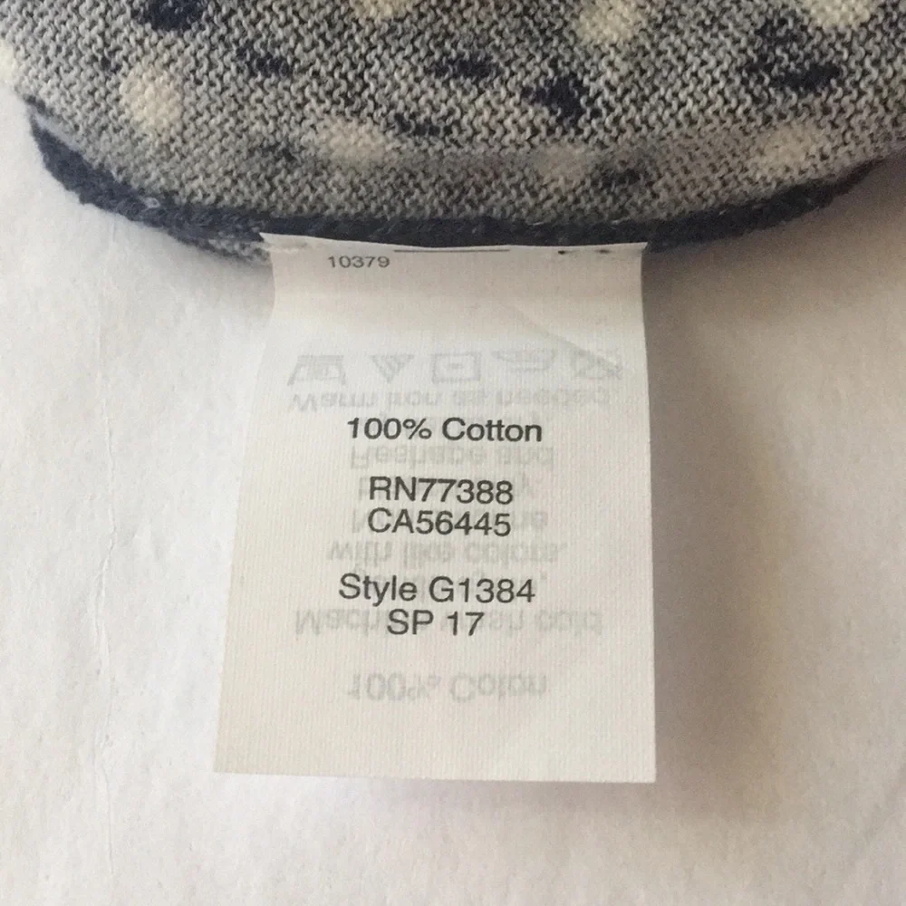 J. Crew Navy Blue Polka Dot cotton Tee Top XXS NWT